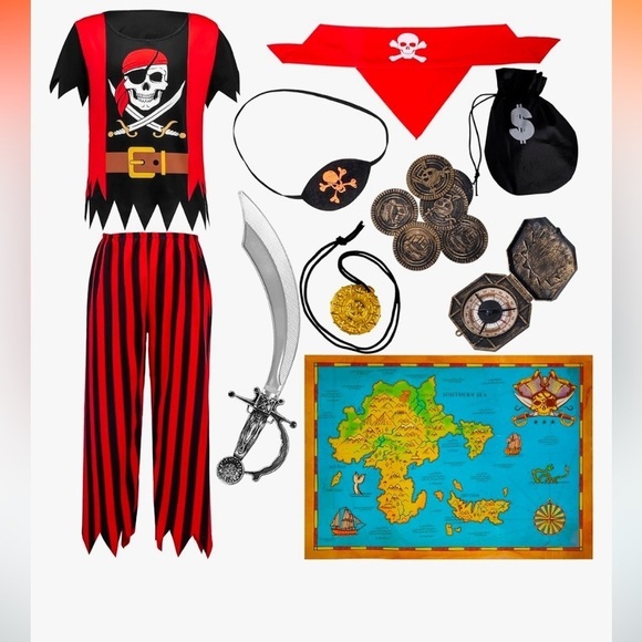 NWT Spooktacular Creations Pirate Costume Set, 3T - Picture 5 of 6